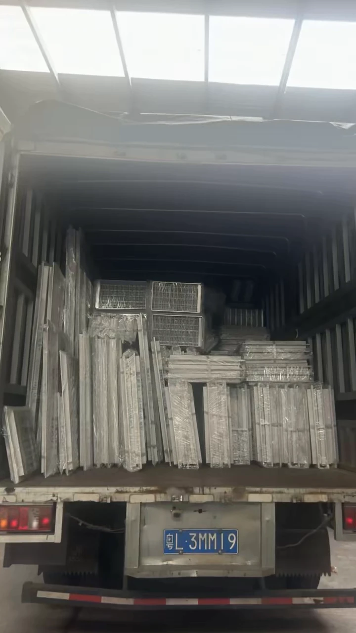 Products arranged in the truck